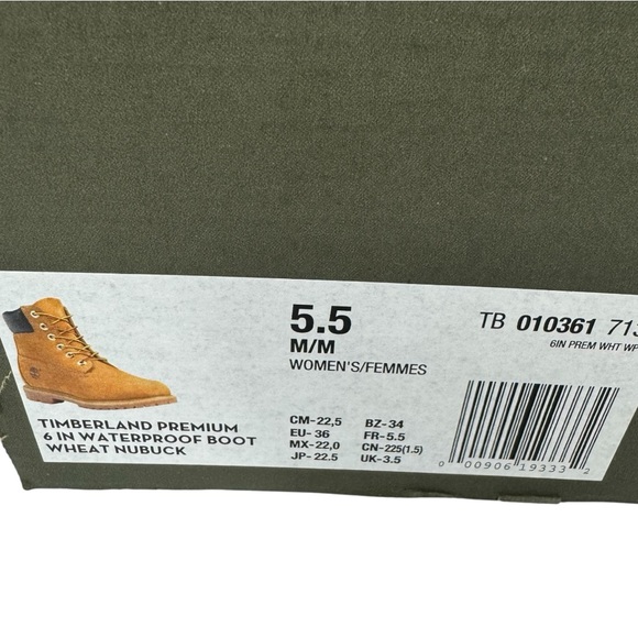 Timberland Womens Premium 6” Boots Waterproof Wheat Nubuck - Picture 11 of 14